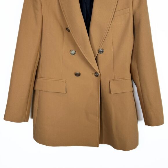 NWOT Zara Double Breasted Long Camel Color Blazer. Blogger fave. - Picture 9 of 13